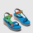 Load image into Gallery viewer, FLY LONDON YEFA PISTACHIO MULTI COLOR AZURRE - Women Sandals - Collective Shoes