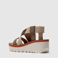 Load image into Gallery viewer, FLY LONDON YABI MILITARY BEIGE BLACK - Women Sandals - Collective Shoes