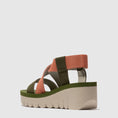Load image into Gallery viewer, FLY LONDON YABI ARMY GREEN TEA ROSE - Women Sandals - Collective Shoes