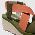 Load image into Gallery viewer, FLY LONDON YABI ARMY GREEN TEA ROSE - Women Sandals - Collective Shoes