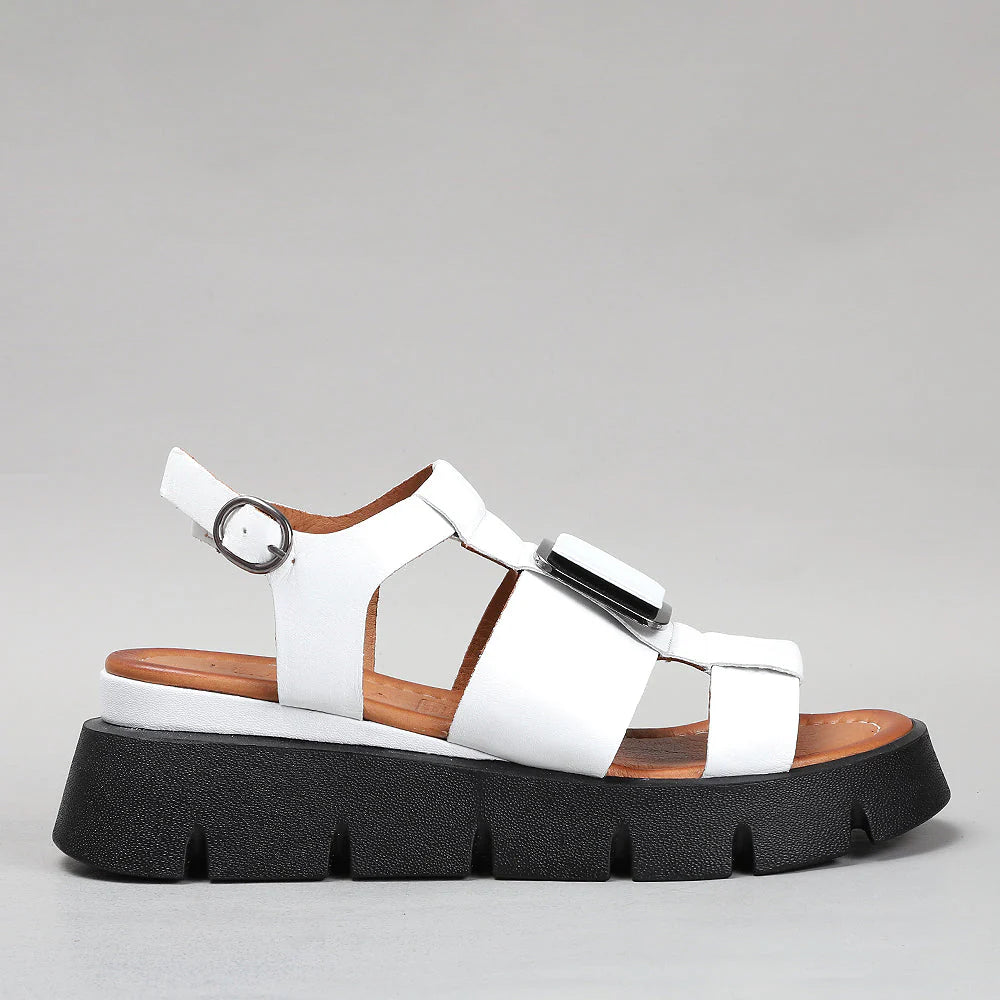 Shop Lesansa Hindi White Women Sandals | Collective Shoes NZ