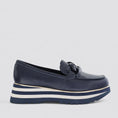 Load image into Gallery viewer, DJANGO & JULIETTE EAILA NAVY LEATHER - Women Loafers - Collective Shoes