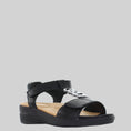 Load image into Gallery viewer, ZIERA NAVVON BLACK - Women Sandals - Collective Shoes