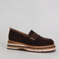 Load image into Gallery viewer, DJANGO & JULIETTE GLAMMS CHOCO COGNAC SUEDE - Women Loafers - Collective Shoes
