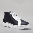 Load image into Gallery viewer, LESANSA BOBBY NAVY SILVER - Women Boots - Collective Shoes