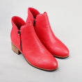Load image into Gallery viewer, Pair of Naked Arches Oxley Red boots featuring sleek red leather and stylish ankle-high design.