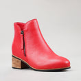 Load image into Gallery viewer, Naked Arches Oxley Red boots with a sleek leather design and red hue, stylish footwear for casual or dressy occasions.