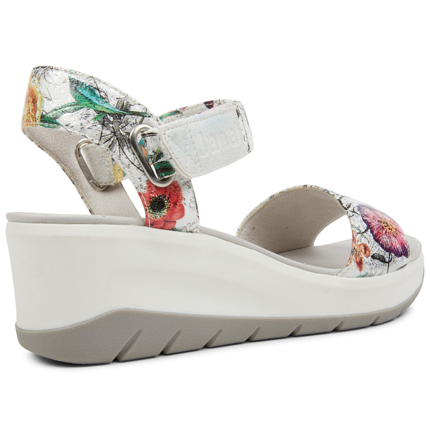 PLANET SHOES JORDIE WHITE FLORAL - Women Sandals - Collective Shoes 