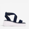 Load image into Gallery viewer, MINX PALAZO NAVY SUEDE