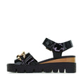 Load image into Gallery viewer, DJANGO & JULIETTE RACAS BLACK NATURAL PATENT - Women Sandals - Collective Shoes
