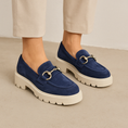 Load image into Gallery viewer, TAMARA LONDON PARGO NAVY SUEDE - Women Loafers - Collective Shoes