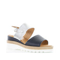 Load image into Gallery viewer, LE SANSA TESS NAVY SILVER - Women Sandals - Collective Shoes