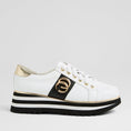Load image into Gallery viewer, DJANGO & JULIETTE EDGEY WHITE - BLACK - Women Sneakers - Collective Shoes