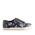 Load image into Gallery viewer, ZIERA ASHLEEN BLACK WHITE FLOWER - Women sneakers - Collective Shoes