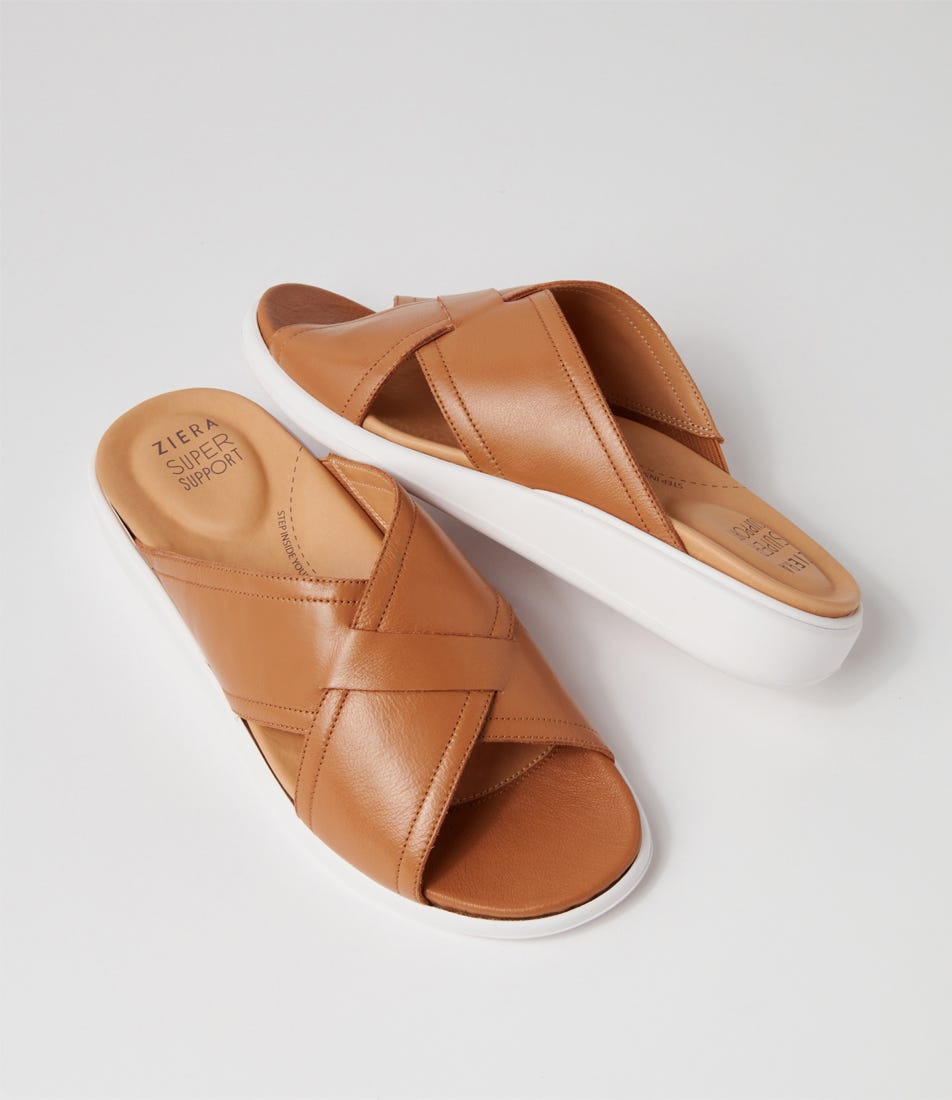 ZIERA IYOLO DK TAN - Women Slides - Collective Shoes