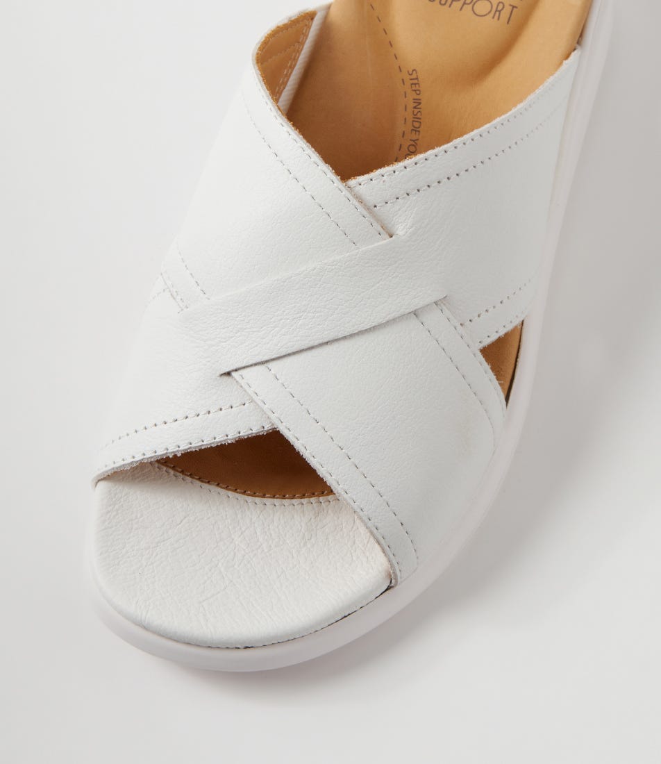 ZIERA IYOLO WHITE - Women Slides - Collective Shoes