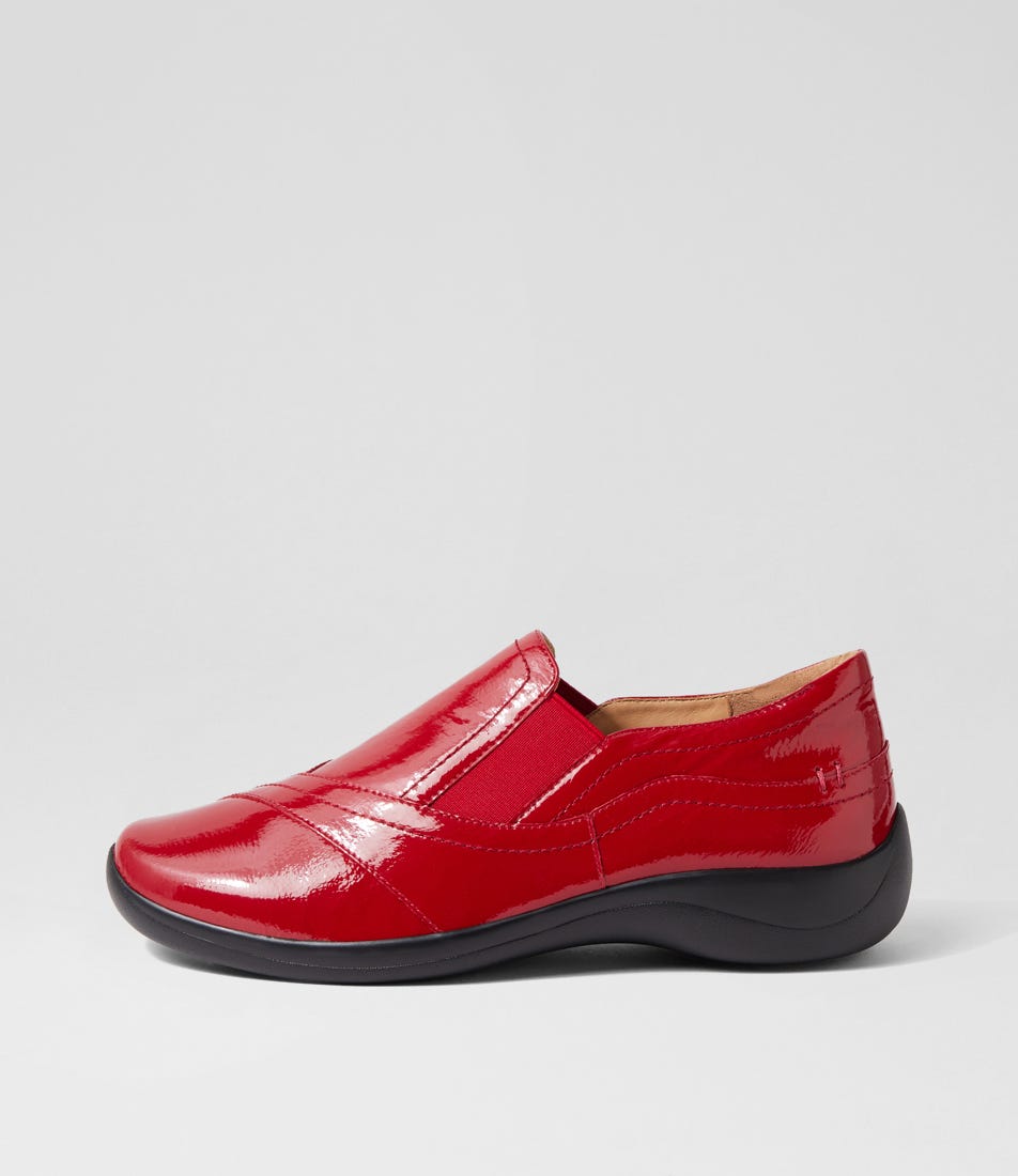 ZIERA JAVA DARK RED PATENT - Women Slip On - Collective Shoes