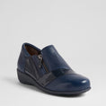 Load image into Gallery viewer, ZIERA SAGE NAVY PATENT - Women Slip-ons - Collective Shoes