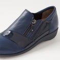 Load image into Gallery viewer, ZIERA SAGE NAVY PATENT - Women Slip-ons - Collective Shoes