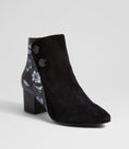 Load image into Gallery viewer, ZIERA VEYDA BLACK WHITE FLOWER - Women Boots - Collective Shoes