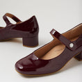 Load image into Gallery viewer, ZIERA KITTY BURGUNDY PATENT - Women Heels - Collective Shoes