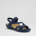 Load image into Gallery viewer, ZIERA BEAUX NAVY SCRATCH CUT - Women Sandals - Collective Shoes