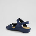 Load image into Gallery viewer, ZIERA BEAUX NAVY SCRATCH CUT - Women Sandals - Collective Shoes