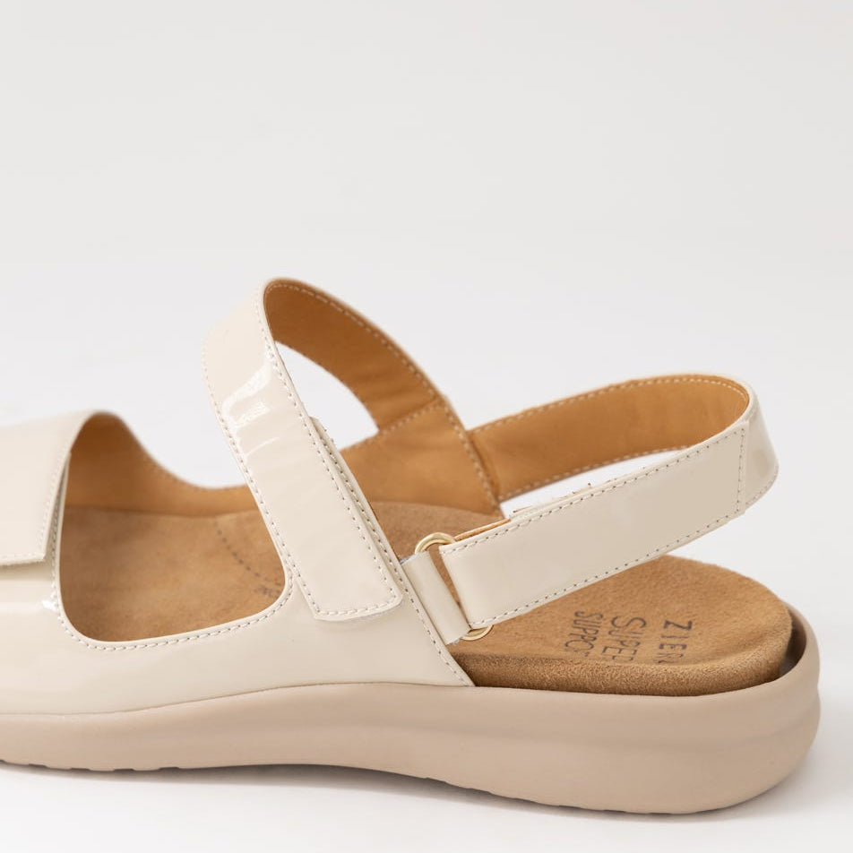 ZIERA BENJI VANILLA ALMOND PATENT - Women Sandals - Collective Shoes
