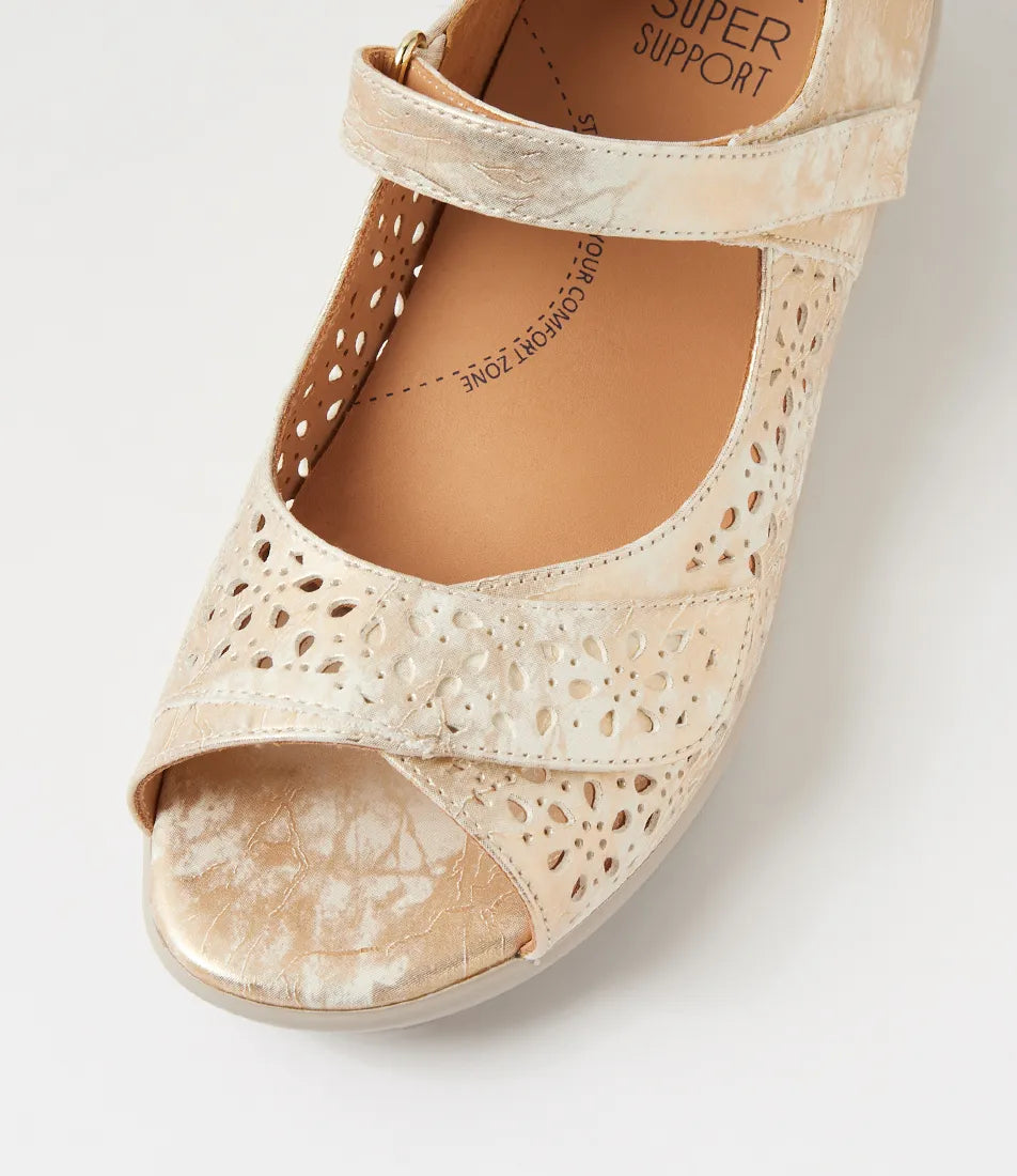 ZIERA DAFFODIL SMUDGE METAL - Women Sandals - Collective Shoes