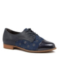 Load image into Gallery viewer, ZIERA TOBIN NAVY ROYAL - Women Oxford / Brogue Shoes - Collective Shoes