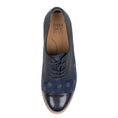 Load image into Gallery viewer, ZIERA TOBIN NAVY ROYAL - Women Oxford / Brogue Shoes - Collective Shoes