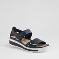 Load image into Gallery viewer, ZIERA GEDD NAVY WHITE - Women Sandals - Collective Shoes