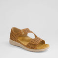 Load image into Gallery viewer, ZIERA BIZZA DARK TAN ALMOND - Women Sandals - Collective Shoes