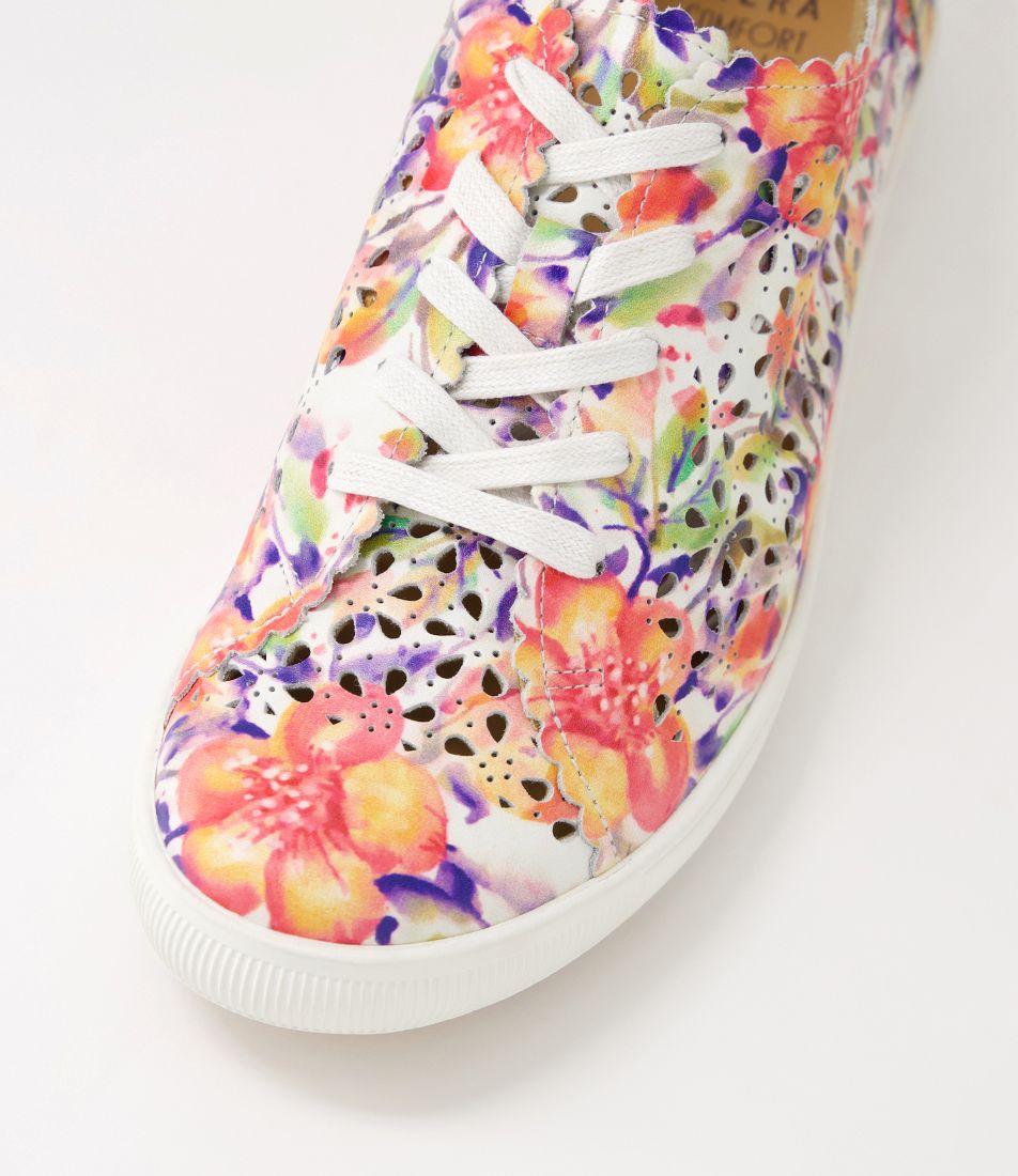 Ziera Dima Orange Floral - Women sneakers - Collective Shoes
