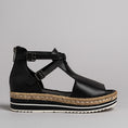 Load image into Gallery viewer, DJANGO & JULIETTE ALEXYS BLACK - Women Sandals - Collective Shoes