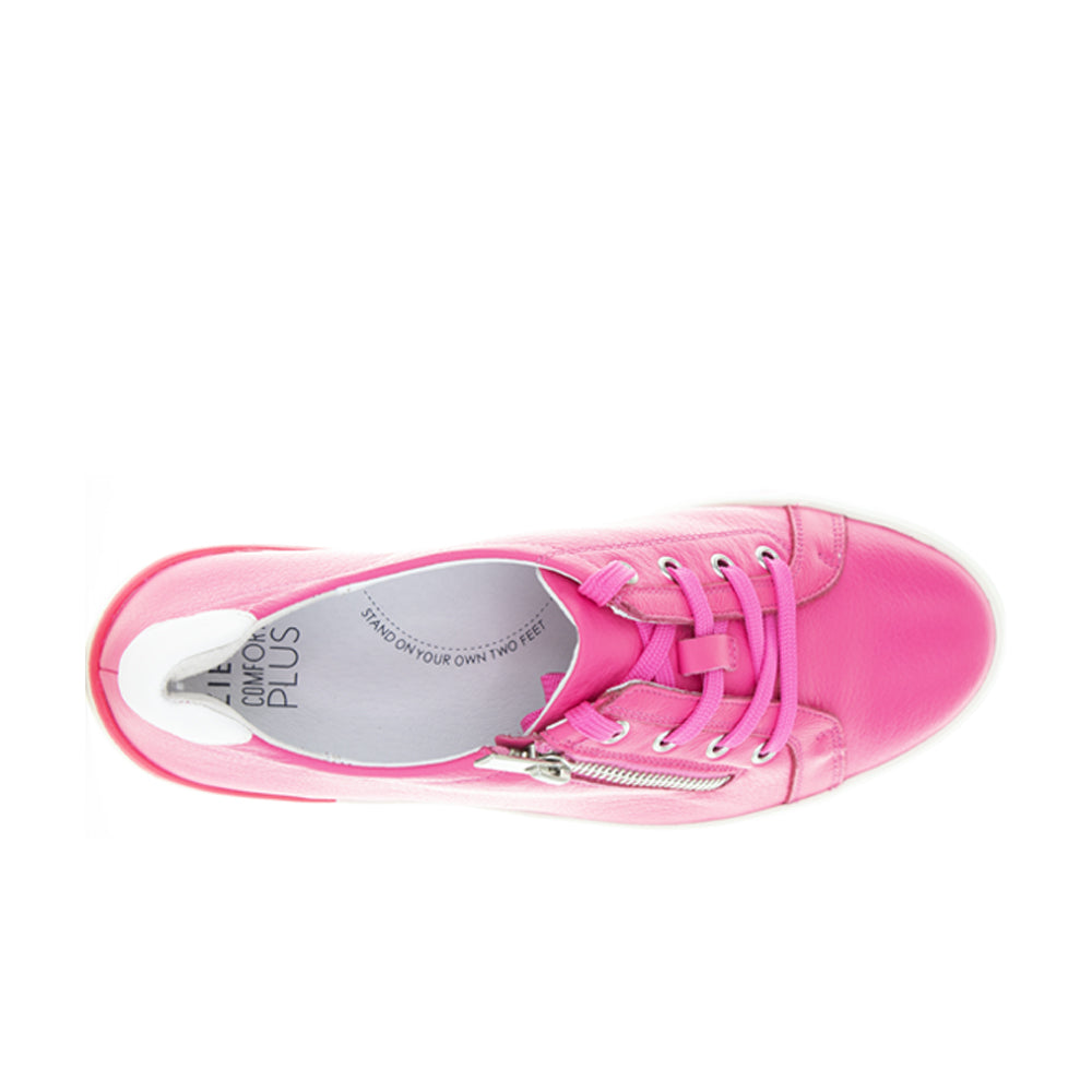 ZIERA AUDRY HOT PINK LEATHER - Women sneakers - Collective Shoes