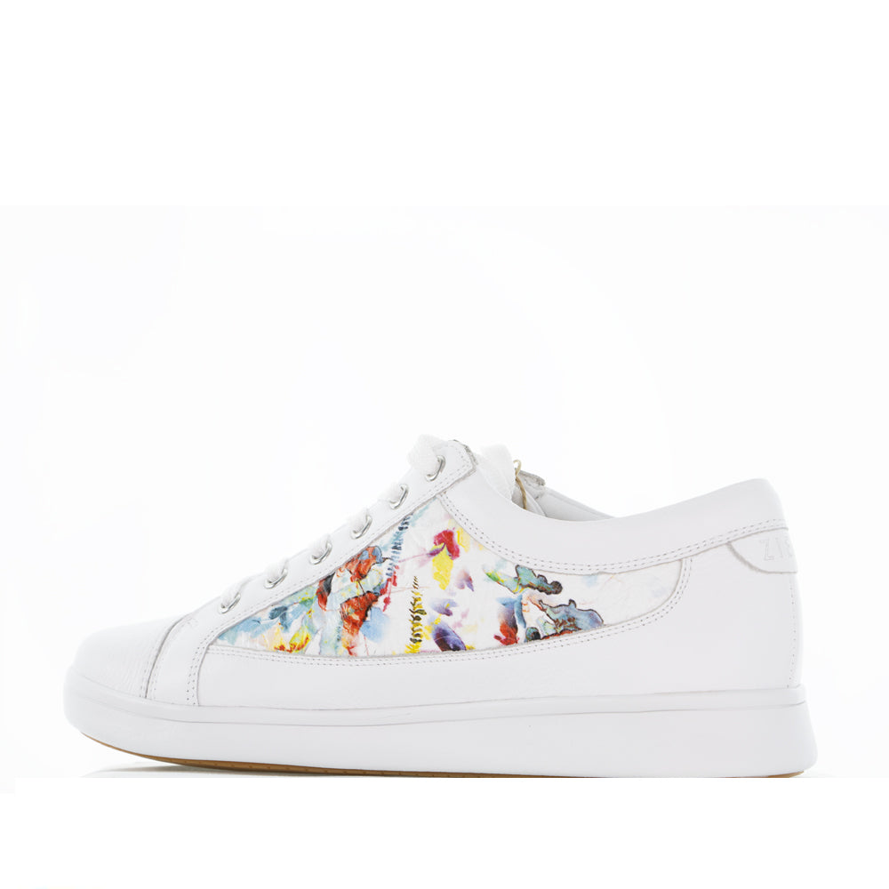ZIERA DANNI WHITE FLORAL EMBOSSED - Women sneakers - Collective Shoes