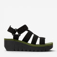 Load image into Gallery viewer, FLY LONDON YOJI BLACK ARMY GREEN