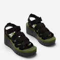Load image into Gallery viewer, FLY LONDON YOJI BLACK ARMY GREEN