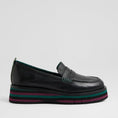 Load image into Gallery viewer, DJANGO & JULIETTE GLAMMS BLACK LEATHER - Women Loafers - Collective Shoes
