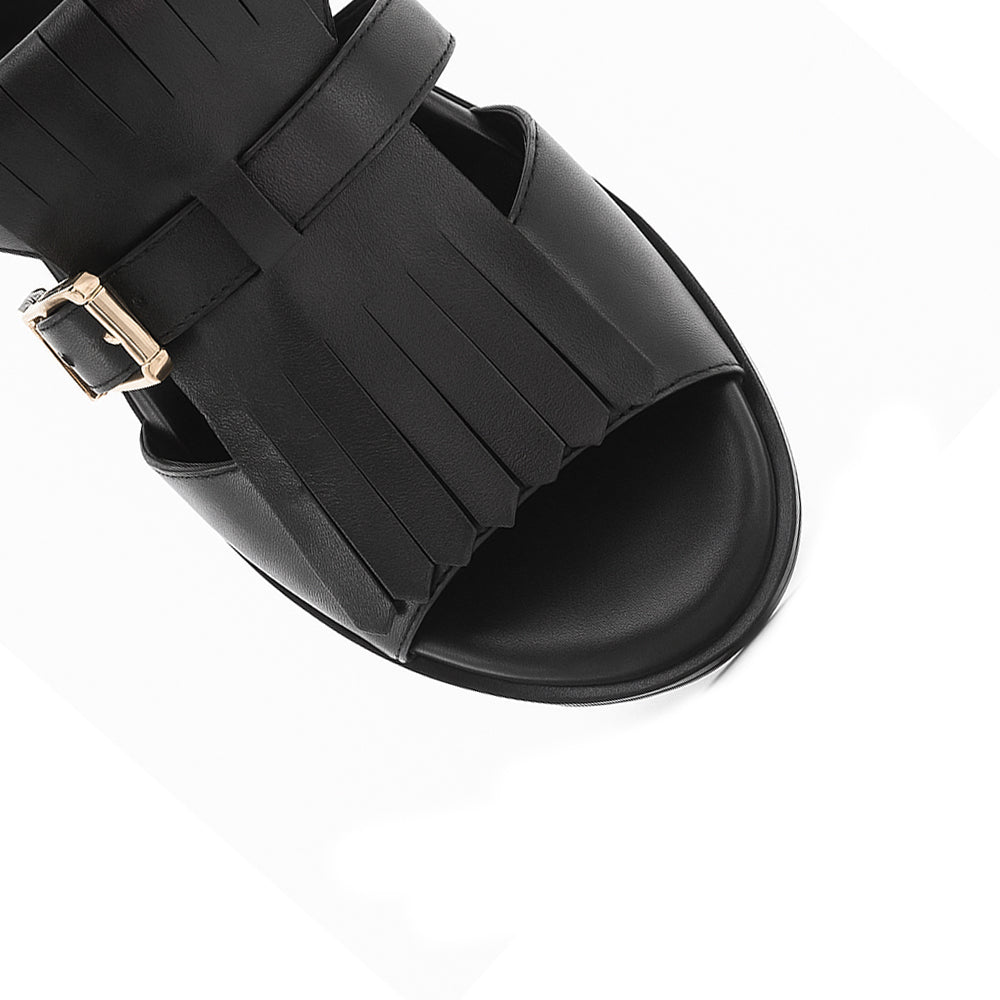 BRESLEY SAFFRON BLACK - Women Sandals - Collective Shoes