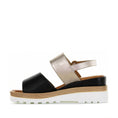 Load image into Gallery viewer, LE SANSA TESS BLACK CHAMPAGNE - Women Sandals - Collective Shoes
