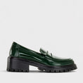 Load image into Gallery viewer, LE SANSA ZOEY BOTTLE GREEN/PATENT - Women Loafers - Collective Shoes