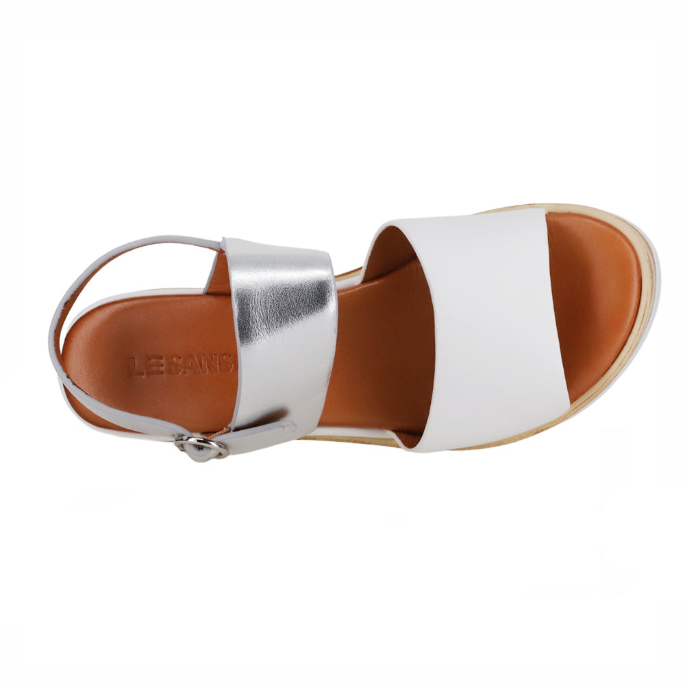 LESANSA TESS WHITE SILVER - Women Sandals - Collective Shoes
