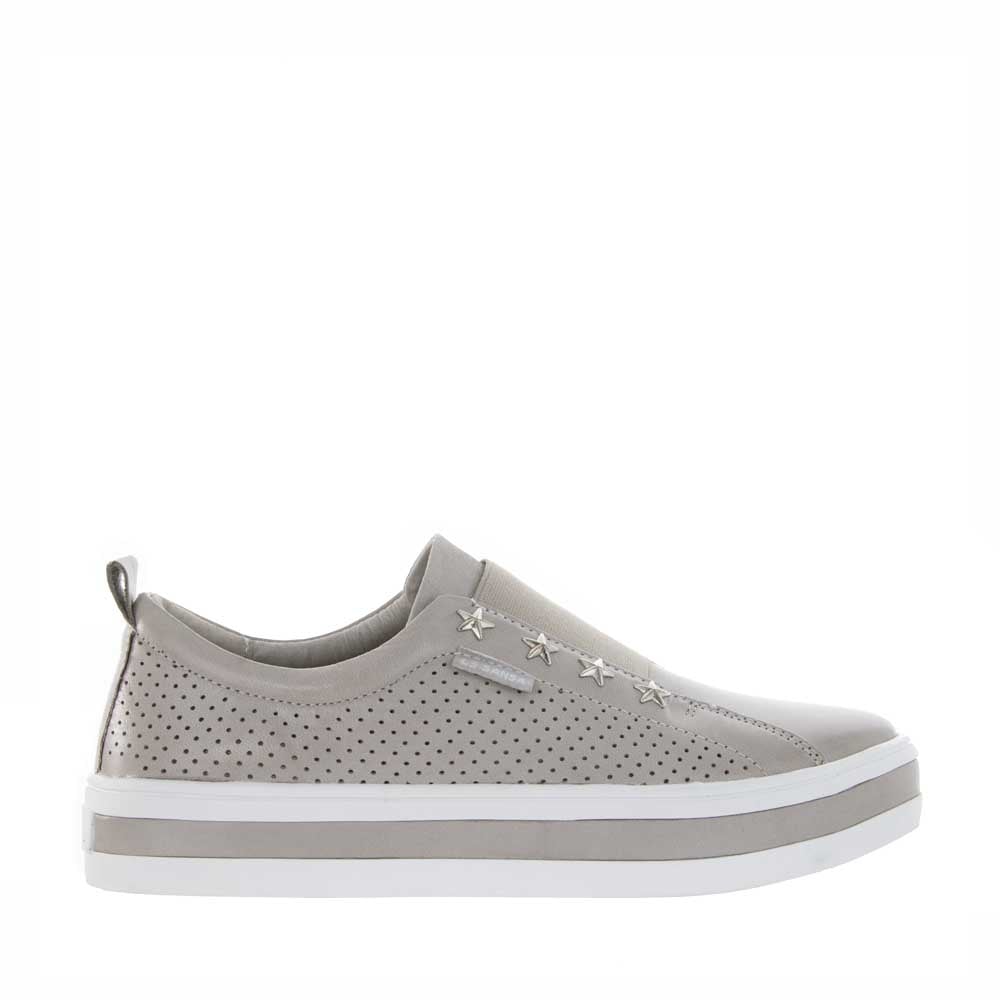 Shop Lesansa Stark Silver Grey Women Slip-on Sneaker Zeke Collection