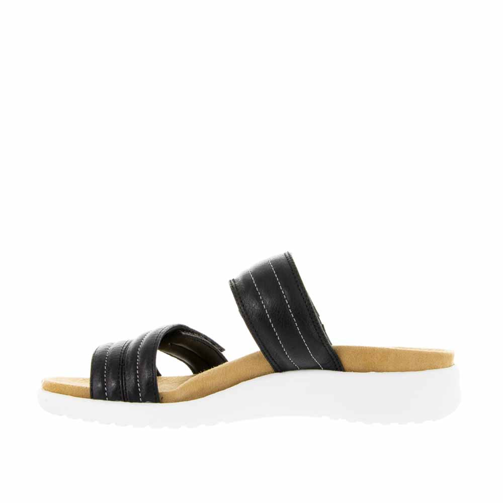 ZIERA BARBRA BLACK WHITE SOLE - Women Slip On - Collective Shoes