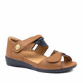 Load image into Gallery viewer, ZIERA DOXIE W NAVY TAN - Ziera Women Sandals - Collective Shoes