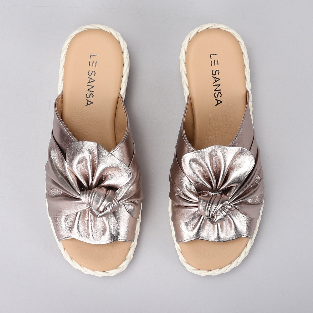 LE SANSA EUDORE CHAMPAGNE - Women Slides - Collective Shoes 