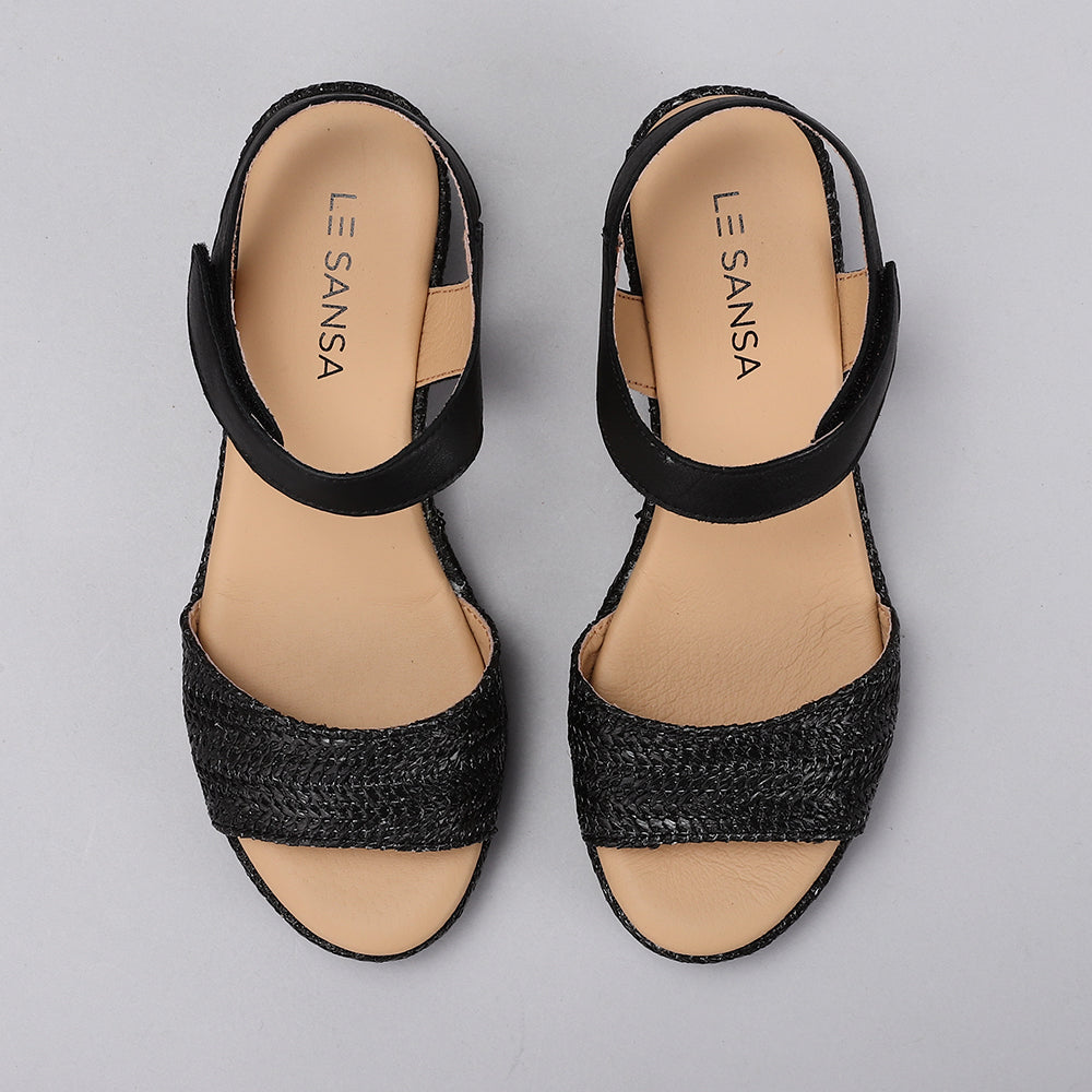 LE SANSA PILIA BLACK - Women Sandals - Collective Shoes 