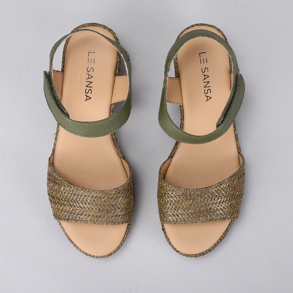 LE SANSA PILIA KHAKI - Women Sandals - Collective Shoes 